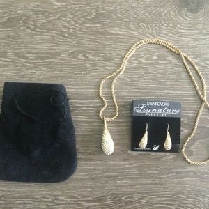 Swarovski Earrings and Necklace With original Bag